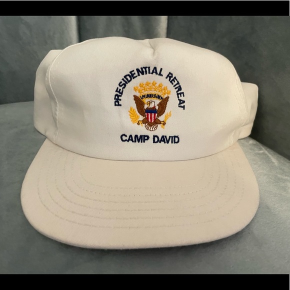Made in USA | Accessories | Euc Vintage White Presidential Retreat Camp  David Snapback Hat | Poshmark